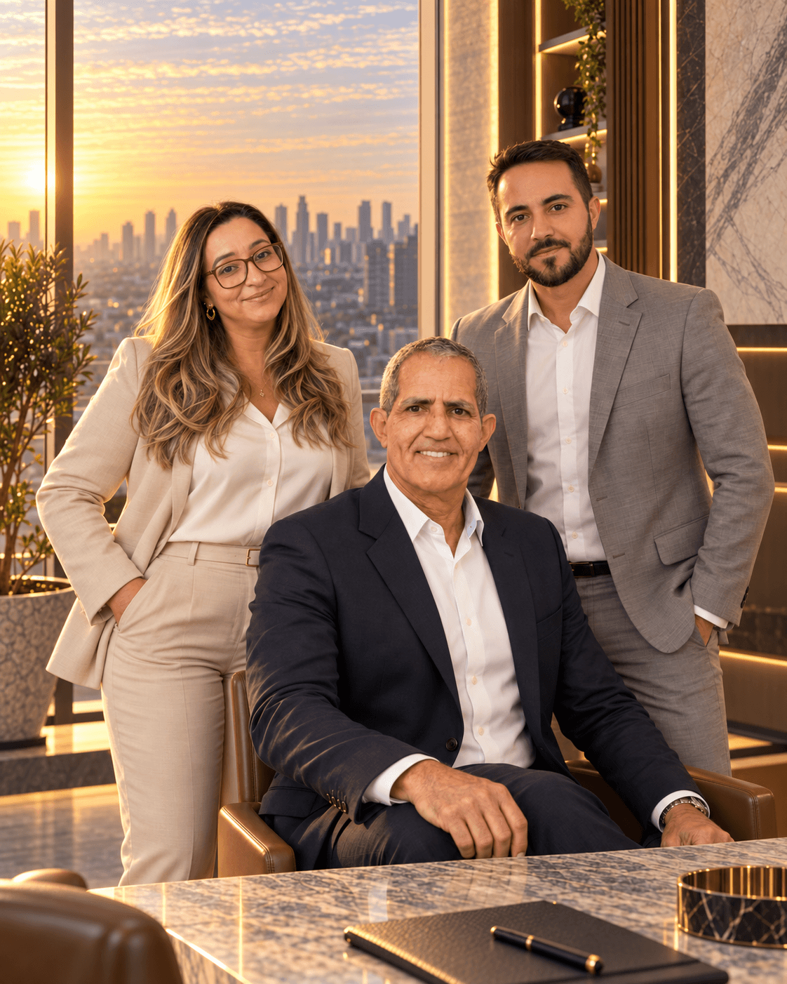 Equipe de liderança da Rubinho Contabilidade reunida