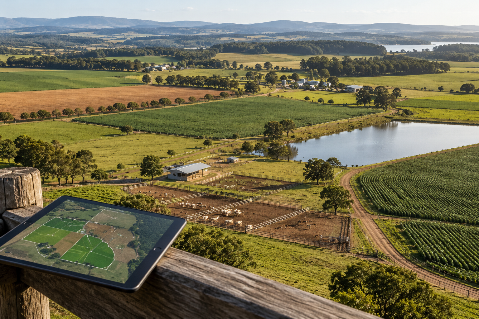Propriedade rural vista em mapa durante análise de operação