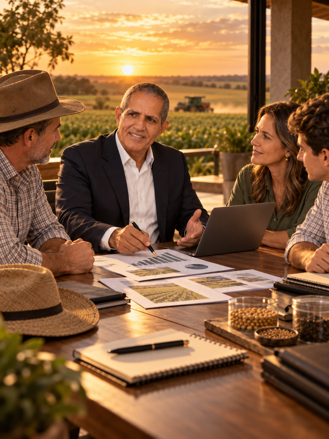 Reunião entre a Rubinho Contabilidade e família proprietária de atividade rural
